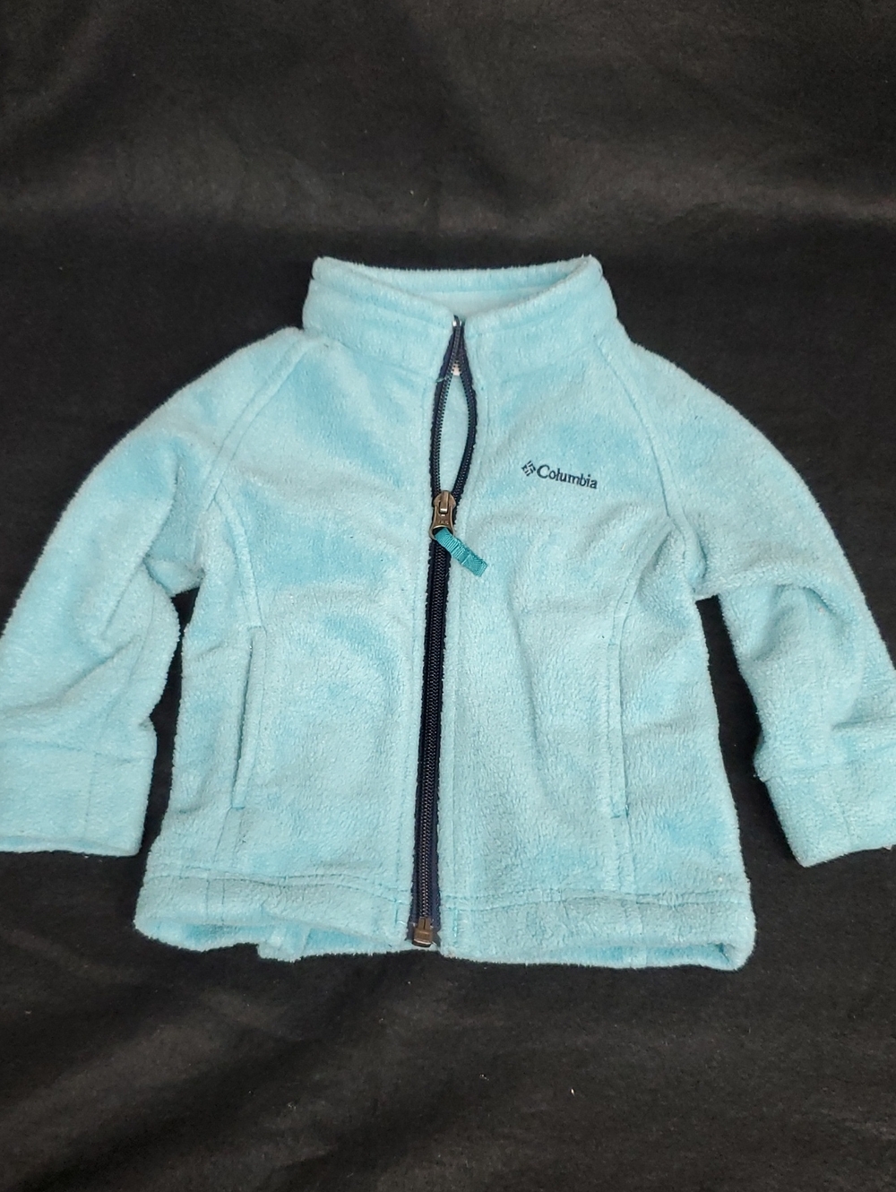 6-12 Month Columbia Kids Light Aqua Blue Fleece Jacket